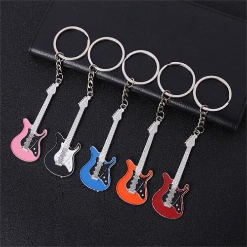 New Dice Key Chain Metal Personality Dice Poker Soccer Guitar Model Alloy Keychain Gift Car Key Ring