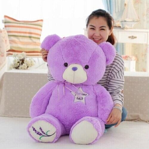 Huge purple teddy bear toy big creative lovely lanvender bear toy cute bear toy gift doll about 140cm 0145