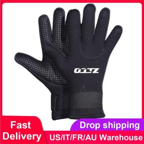 5MM Neoprene Gloves Spearfishing Diving Snorkeling Gloves Warm Boating Canoeing Kayaking Gloves For Swimming Winter Spearfishing