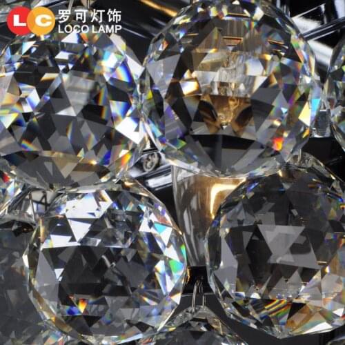 Modern crystal luminaria stone bed wall lamp led glass ball bedroom bedside bedroom corridor espelho wall lights for home