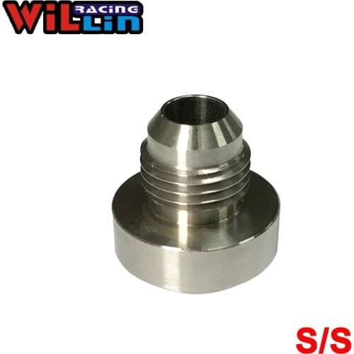 WILLIN - AN04 06 08 10 12 16 20 Stainless steel Weld Bungs Straight Weld On Fitting Round Base-WX617-72SS