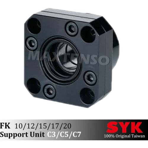 SYK Professional Support Unit FK10 FK12 FK15 fixed-side C3 C5 C7 for ballscrew TBI sfu 1204 Premium CNC Parts End Supported