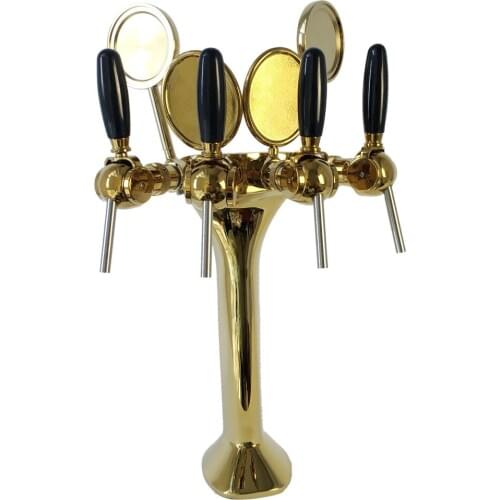 Cobra shape have 4 golden tap and medallion beer selling tower units
