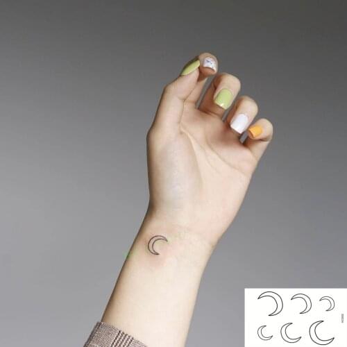 Waterproof Temporary Tattoo Sticker Small Moon Lunar Pattern Art Flash Tatoo Fake Tatto for Kids Men Women