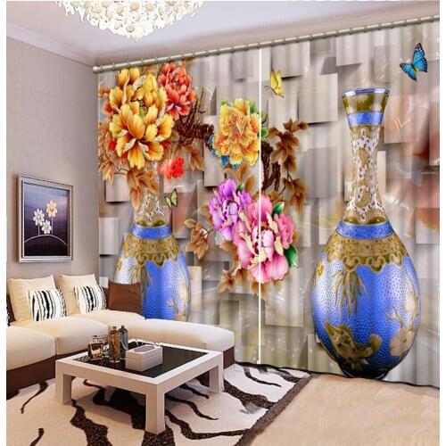 High-grade 3D Printing Curtains High Quality Lifelike Visual Enjoyment Curtains Various Room Window Curtain Sunshade Home