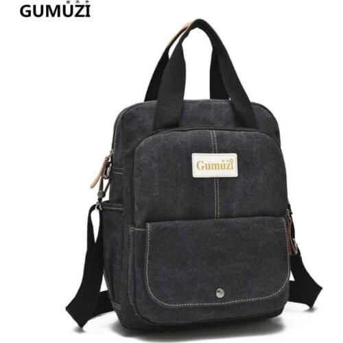 GUMUZI Women and mens travel bags big capacity Canvas bag Male messenger bags high quality brand bolsa masculina shoulder bags