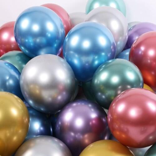 10pcs Metallic Latex Balloons 5/10/12 inch Gold silver Chrome Ballon Wedding Decorations Globos Birthday Party Supplies