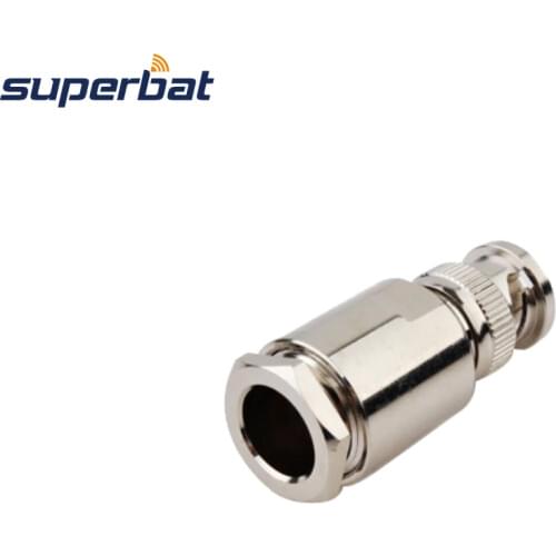 Superbat 10pcs BNC Clamp Plug Crimp RF Coaxial Connector Straight for Cable RG8,RG214,KSR400,LMR400 Cable Mount