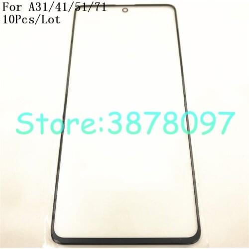10Pcs/Lot For Samsung Galaxy A11 A21 A21S A31 A41 A51 A71 Front Panel M11 M21 M31 M30S M51 Touch Screen Outer Glass