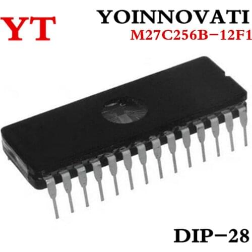 10pcs/lot M27C256B-12F1 M27C256B 27C256 EPROM UV 256KBIT 120NS DIP-28 IC