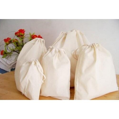 100pcs high quality small cotton jewelry bags wholesale 8*10cm gift pouches cheap drawstring bag for bangles jewelry storage