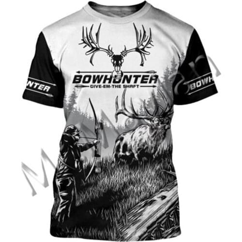 3D Print Summer Fashion Animal Bow Hunter Art Camo Men/Women Leisure O-Neck T-shirts / Beach Shorts / Tanks / Oversized S-243