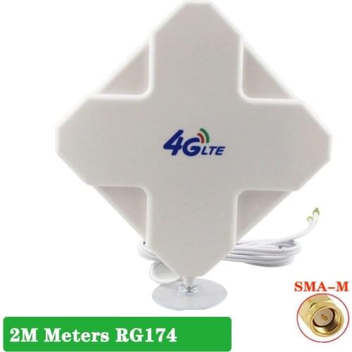 3G 4G LTE Mimo Antenna 28dBi High Gain Antennas Dual TS9 CRC9 SMA for Huawei ZTE for 4G Modem Router Signal Amplifier 2M Cable