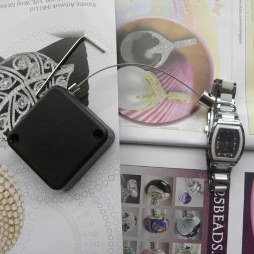 50 pcs high quality security steel cable retractable anti-theft pull box recoil for mobile,glasses,ring,mobile phone