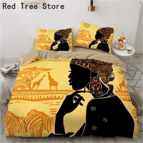 Africa Tribal Life Classic Bedding Set Digital Printing Queen King Size Duvet Cover Pillowcase Home Deocr Soft 100% Polyester