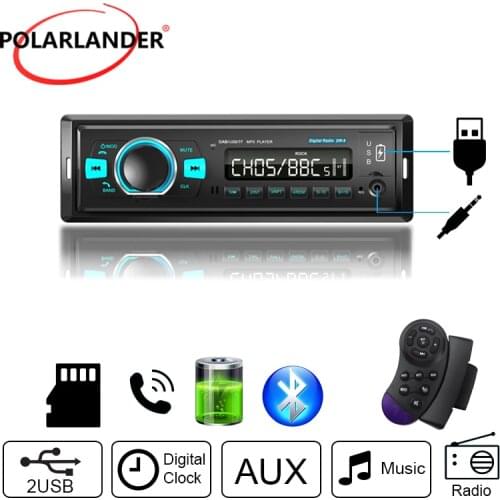 Car Radio ISO Interface Digital Radio Dual USB FM MP3 BALANCE Hands-Free DAB USB 1din Bluetooth 4.2 WMV APE EQ TF Card U-Disk