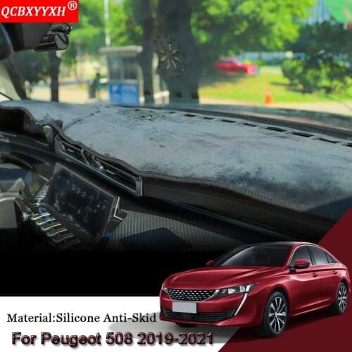 Car Styling For Peugeot 508 2019-2021 Auto Dashboard Protective Mat Shade Cushion Pad Rose Carpet Mat Cover Internal Accessories