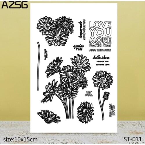 AZSG LOVE YOU MORE Clear Stamps/Seals For scrapbooking DIY Card Making/Album Silicone Decoration crafts