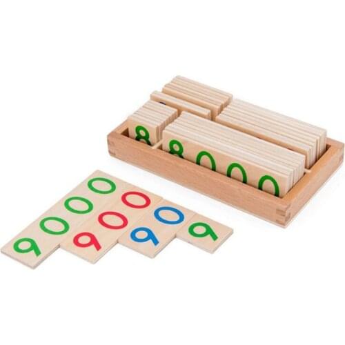 Children Wooden Number 1-9000 Cards Montessori Toys Early Math Education for Kid BX0D