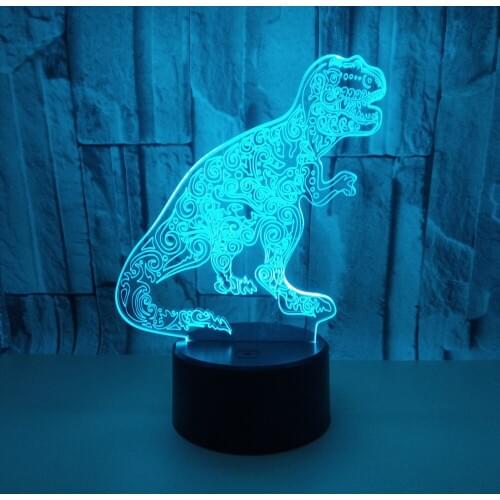 Dinosaur Ub Lighting Table Lamps Gift Creative 3d Lamp Decoration Lighting Novelty Creative Colorful Touch Led Desk Lamp