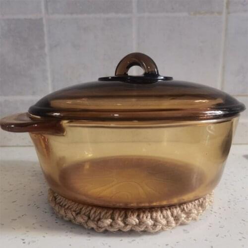 Jute hand-woven heat-insulating kitchen decoration accessories coaster non-slip durable placemat for dining table