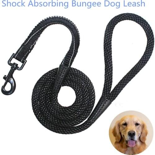 Bungee Dog Leash Stretch Reflective Adjustable Training Walking Lead Leash Lmproved Dog Safety Comfort for Medium Large Dogs