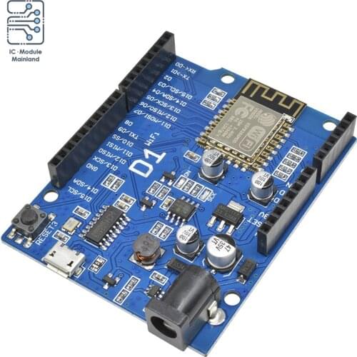 ESP-12E WeMos D1 R3 CH340 CH340G WiFi Development Board Based ESP8266 Shield Smart Electronic PCB For Arduino Compatible IDE