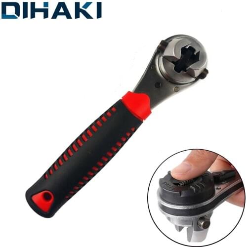 Ratchet Wrench Torque Spanner Universal Key 6-22mm Adjustable Multitool Repairing Hand Tool Chrome-molybdenum Steel Non-slip