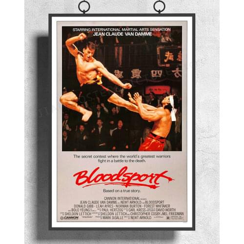 H045 Bloodsport Blood Sport Van Damme Movie Wall Sticker Silk Poster Art Home Decoration