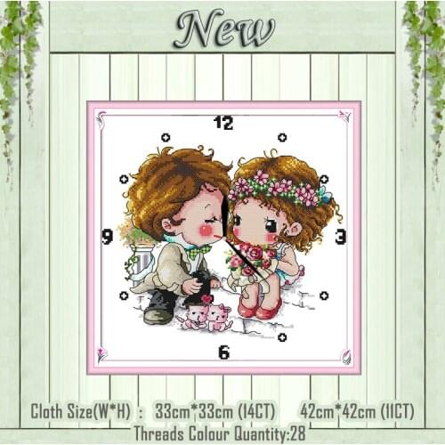 I like you kiss cartoon diy painting 11CT Counted printed on Canvas DMC 14CT chinese Cross Stitch Embroidery kits Needlework Set