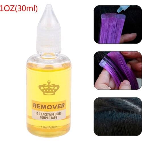 Adhesive Lace Wig Glue And Tape Hair Remover For Lace Wig Remover Hair Glue Extension Liquid 30ML Hair Replacement