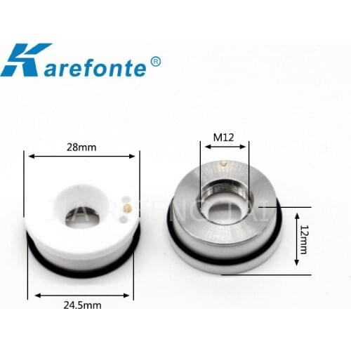 100pcs Laser Ceramic Nozzle Holder Diameter 28.5mm*M12 Ceramic Ring For Fiber Laser Cutting Head