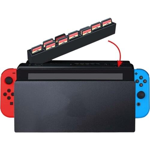 Game Cards Box Storage Stand Up to 28Pcs Gaming Card Holders with Storing Cartridge Cards Case for Ninetend Switch Dock