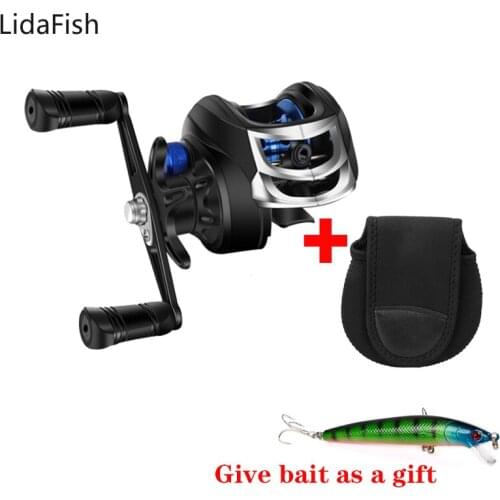 Lidafish Baitcasting Reel And Fishing Reel Bag Fishing Combo 8KG Max Drag 7.2:1 Gear Ratio High Speed Fishing Reel Fishing Coil