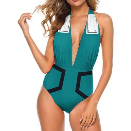 My Hero Academia Backless Sexy Swimsuit Women High Waist Bathing Suit for Bath Beach Anime MHA Swimwear Girl Swimming Bodysuit