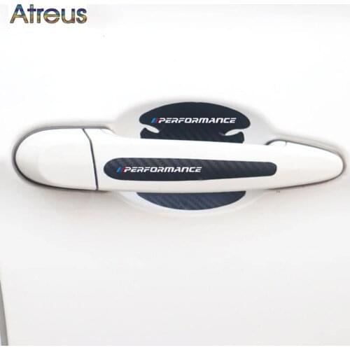 8Pcs Sports Performance Car Door Handle Stickers For BMW 3 Series E46 E30 E34 E36 E90 E91 E92 E93 F31 F30 G20 E38 Accessories