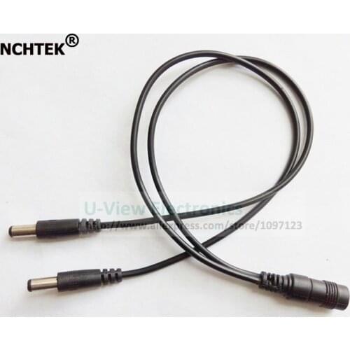 NCHTEK DC 5.5x2.1mm 1 Female to 2 Male Splitter 2 Way DC Power Cable For CCTV Camera/Free DHL Shipping/100PCS