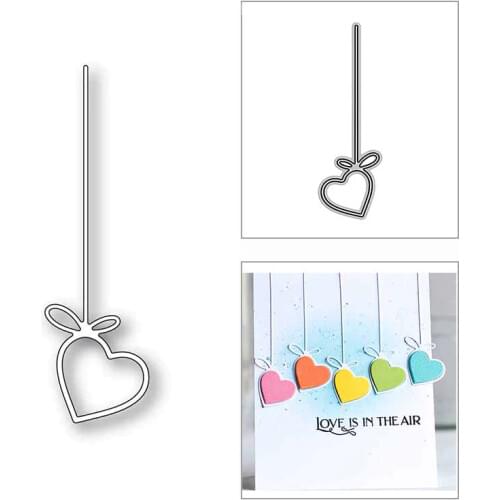 New Heart Bow Ornament Pendant 2020 Metal Cutting Dies for DIY Scrapbooking and Card Making Decorative Embossing Craft No Stamps