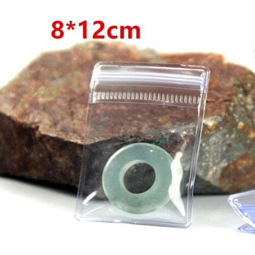Wholesale 8*12cm Jewelry Earrings Zipper Antitarnish Clear PVC Packaging Bags Zip Lock Anti-oxidation Jade Plastic Storage Pouch