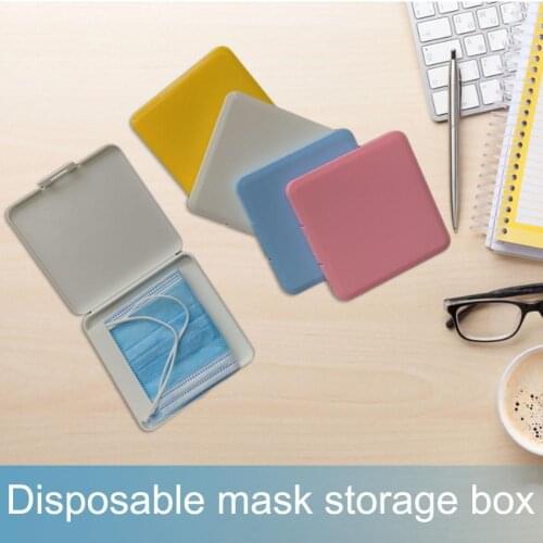 Mask Storage Box Portable Dustproof Disposable Face Mask Holder Organizer Can Store 3 Masks