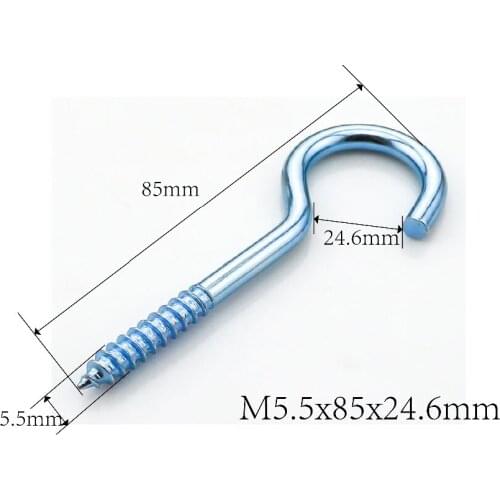 Cup Hooks Self-Tapping Screws Sheep Eyes Hooks Diy Accessories Small Screw Fimo Accessories 10pcs/pack M5.5x85x24.6mm