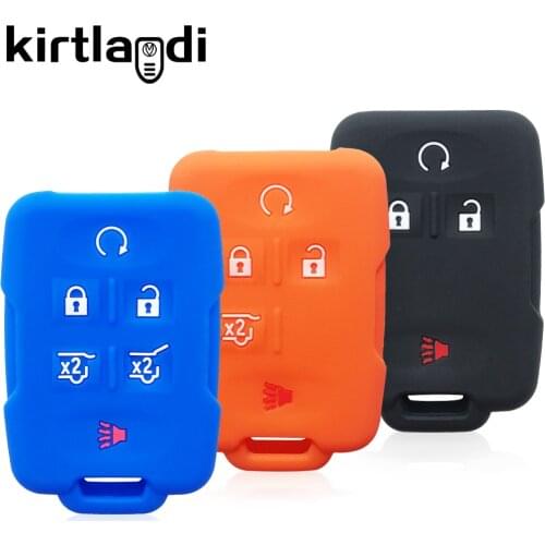 Silicon Rubber Remote Key Cover Holder Case for Chevrolet ZR2 Bison Silverado Impala for GMC Sierra for Cadillac Escalade Shell