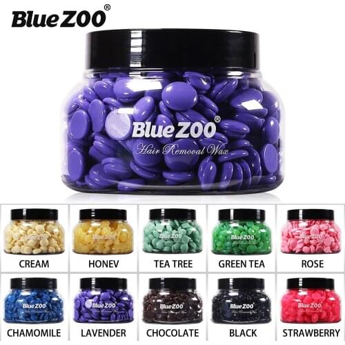 Blue Zoo hard wax beans 150g 10 colors lavender rose cream honey paperless quick hair removal cream hot depiladora beans BZ126