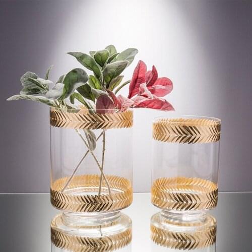 Glass Vase Creative Home Living Room Flower Ornament Decoration Restaurant Storage Tank