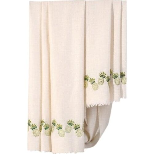 Hand-woven diamond pattern super-dense cashmere, hand-stamped embroidered shawl scarf, playful pashmina cashmere scarf women