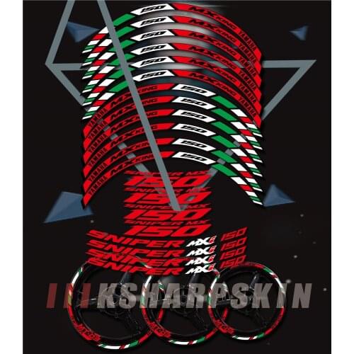 Motorcycle Wheel Reflective moto Car Accessories Decorative Rim Sticker for yamaha MX150 stickers mx 150 Logo decals racing kit