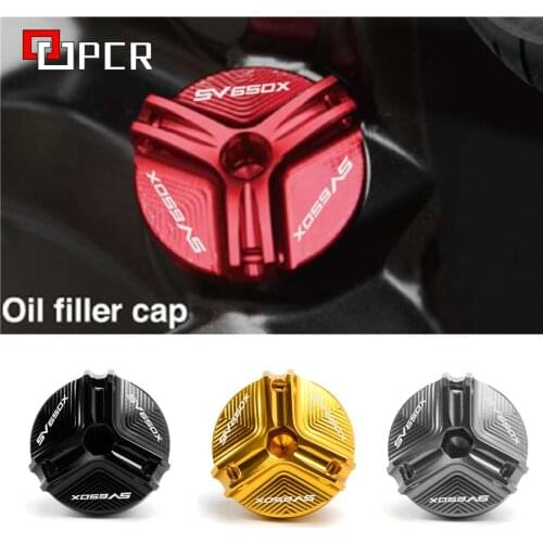 High Quality With LOGO Motorcycle CNC Oil Filler Plug Cover For Suzuki SV650 SV650S SV650A SV650X SV 650 all year