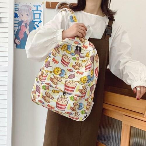 Weysfor Kawaii Nylon Women Backpack Fashion Waterproof Rucksack for Teen Girls School Bag Cute Student Bookbag Travel Mochila