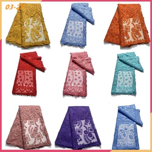 100%cotton embroidered lace fabric for women high quality lace african bazin riche getznet jacquard brocad lace 5yards/lot 01