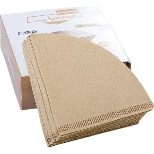 100 Pcs 101 \"V\" Shape Coffee Cup Filter Paper Espresso Machine Mocha Pot Strainer Sheet Coffee Set